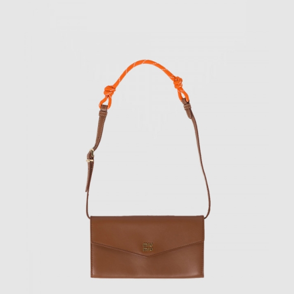 Leather Wallet with Leather and Cord Shoulder Strap 5MT025