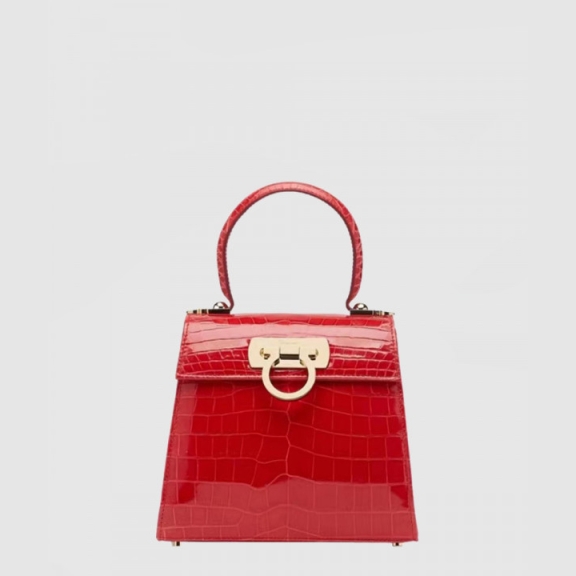 Crocodile Leather Gancino Gold Buckle 212270