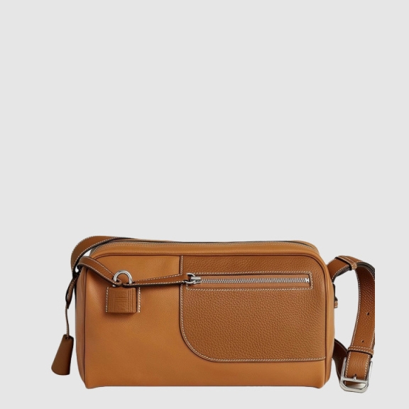 Hermes Zipper Shoulder Crossbody Bag