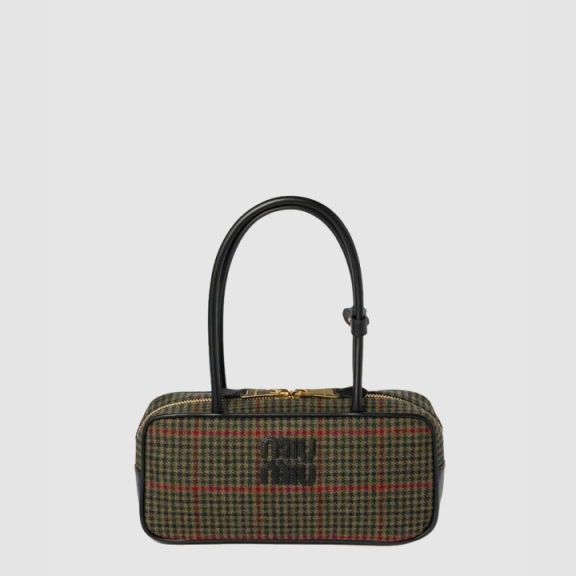 Miu Miu Tartan Houndstooth Shoulder Bag 5bb147