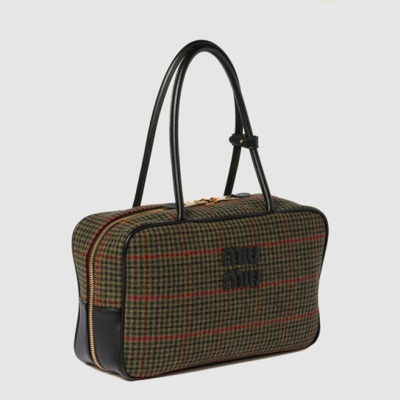 Miu Miu Tartan Top Tote Bag 5bb163