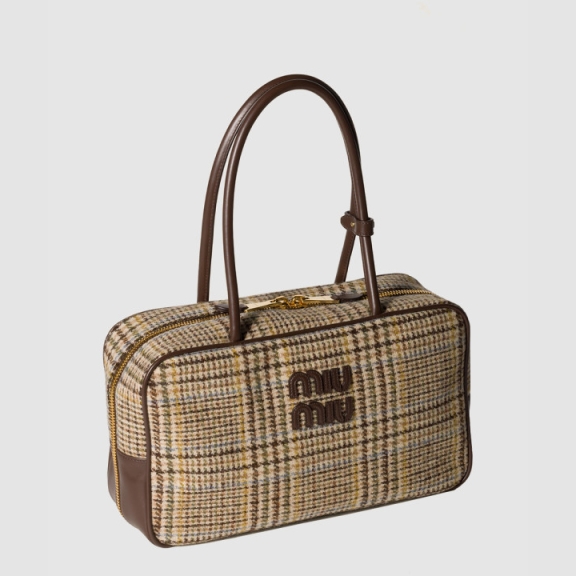 Miu Miu Tartan Top Tote Bag 5bb163