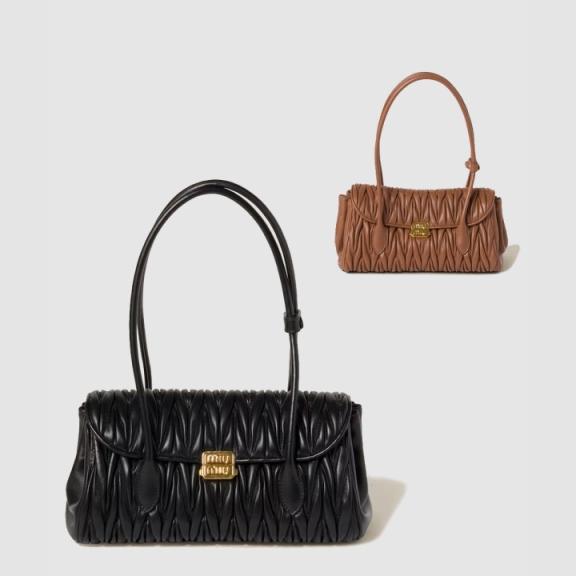 Miu Miu Materace Napa Leather Shoulder Bag 5bd265