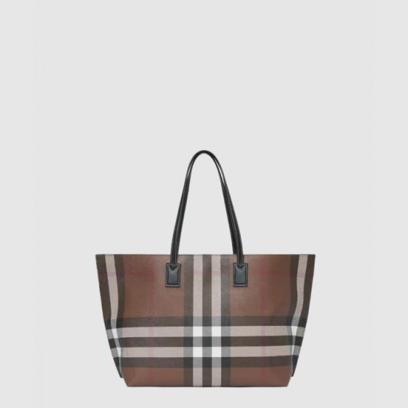 Check Leather Medium Tote Bag 80525041