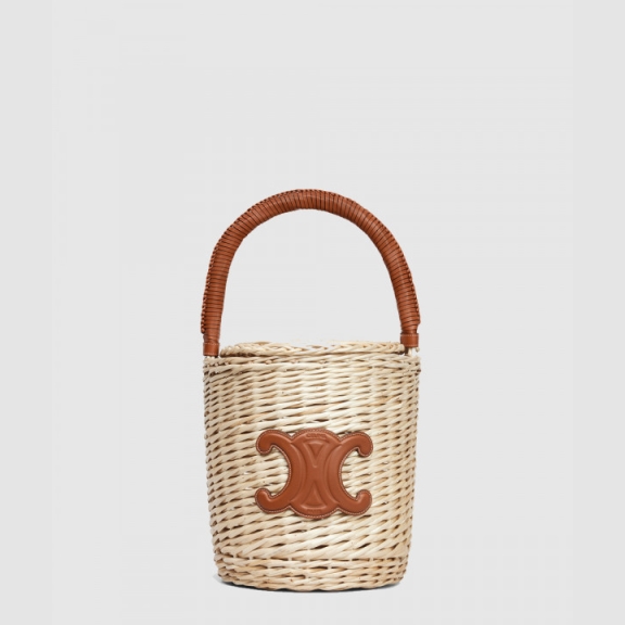 Celine Wicker Basket Bag 190042