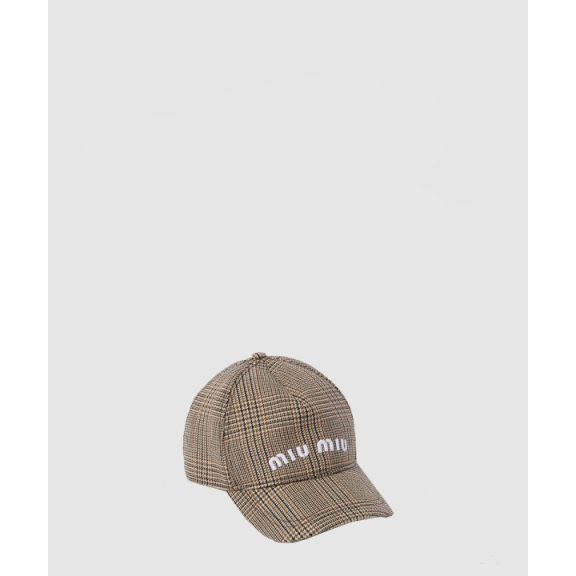 체크 울 베이스볼 캡 5HC179