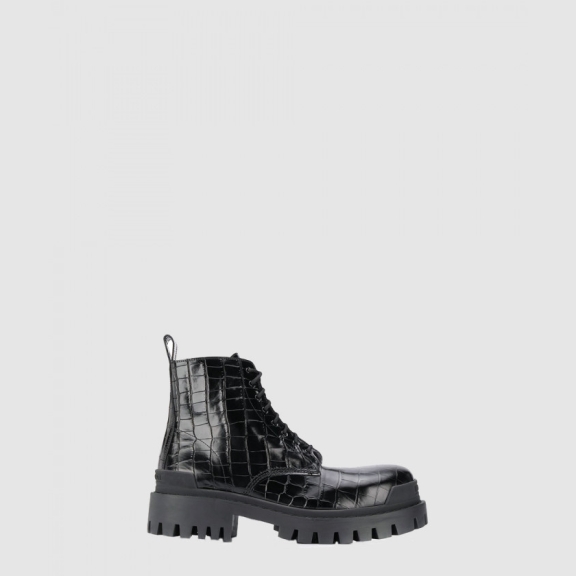 Snake Texture Biker Boots 600911