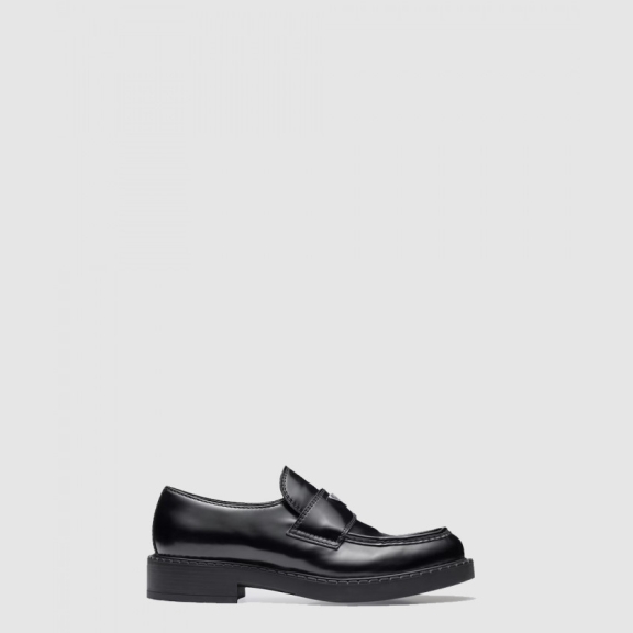 Chocolate Brushed Leather Loafers 2DE127