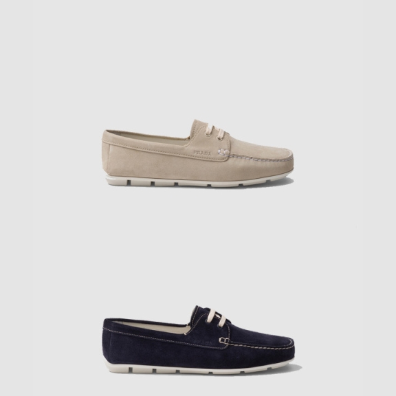 Prada Suede Driving Shoes 1DD078