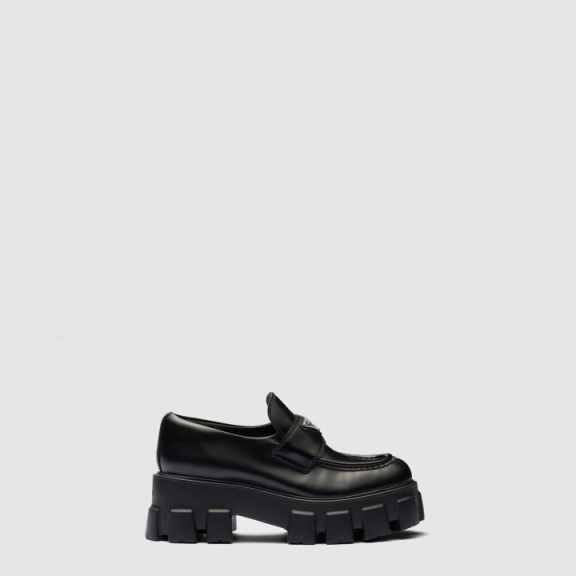 Monolith Brushed Logo Loafers 1D663M