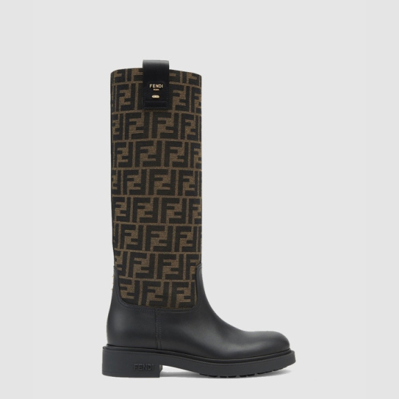 Fabric Boots with Fendi Leather 8W8574