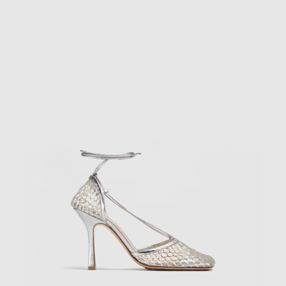 Bottega Veneta Stretch Lace-Up Sandals 764422