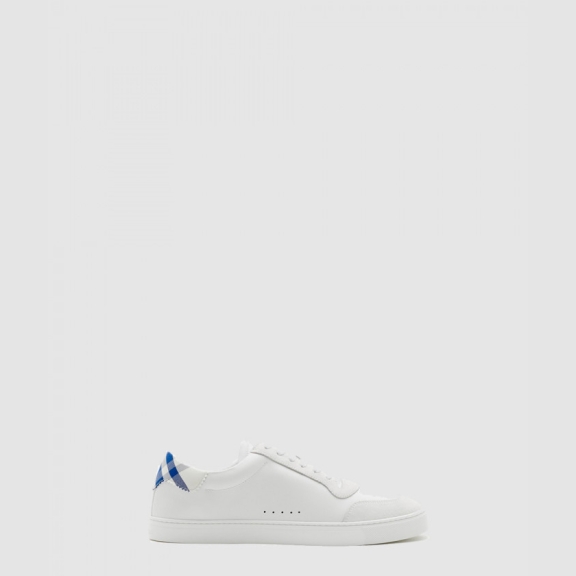 Sneakers in Leather Check Cotton 80778571