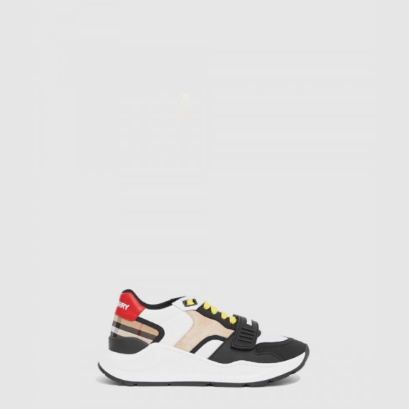 Vintage Check Suede and Leather Sneakers 80285801