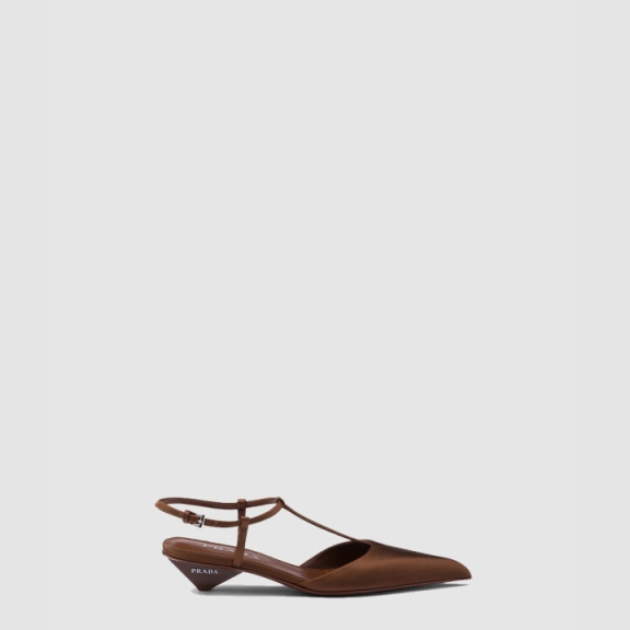 Prada Satin Slring Back Pumps 1I535N