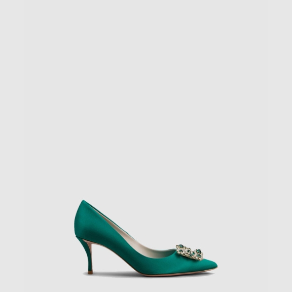 Roger Vivier Flower Strass Buckle Pumps 4141