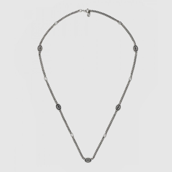 Interlocking G Enamel Necklace 678658