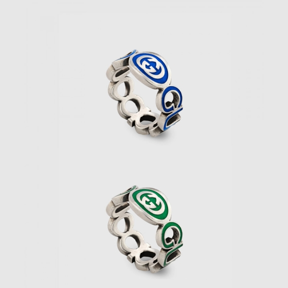 Interlocking G Enamel Ring 753640
