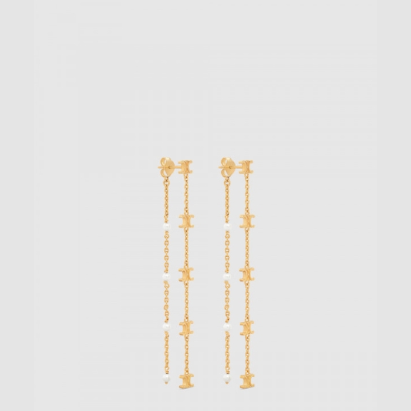 Triomphe Long Pearl Earrings 460PJ6