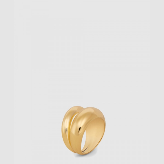 Gold Foil Brass Abstract Shape Ring 460TI6