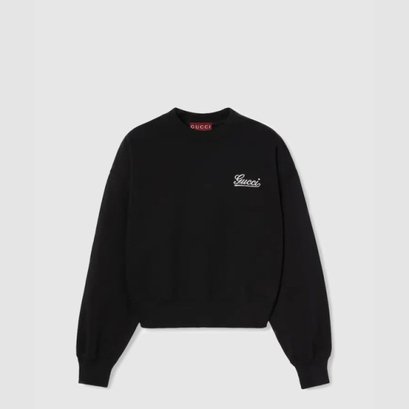 Gucci Embroidered Cotton Jersey Sweatshirt