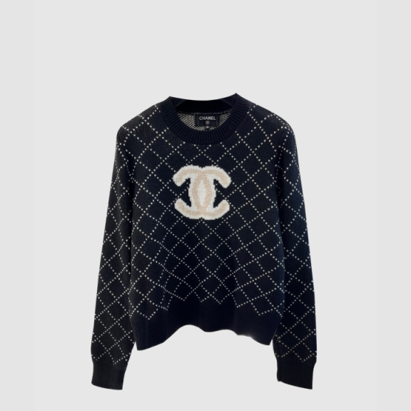 Chanel Print Knit Top