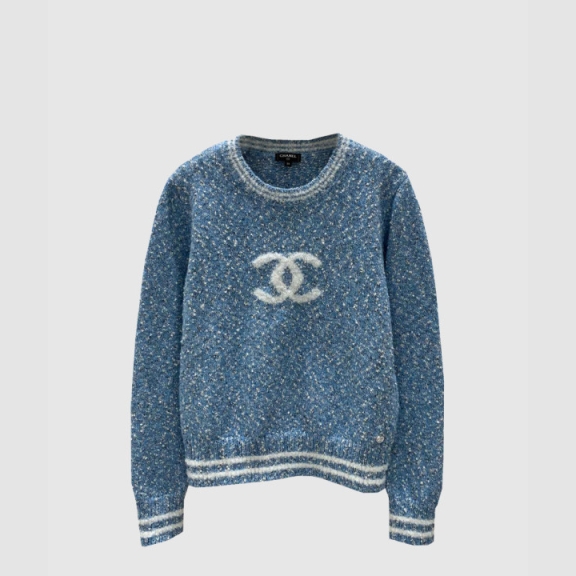 Chanel Logo Knit Tops