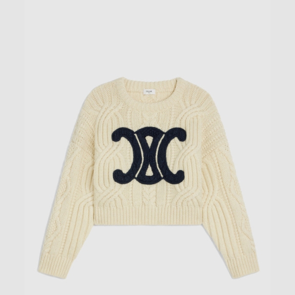Celine Triomphe Wool Logo Knit
