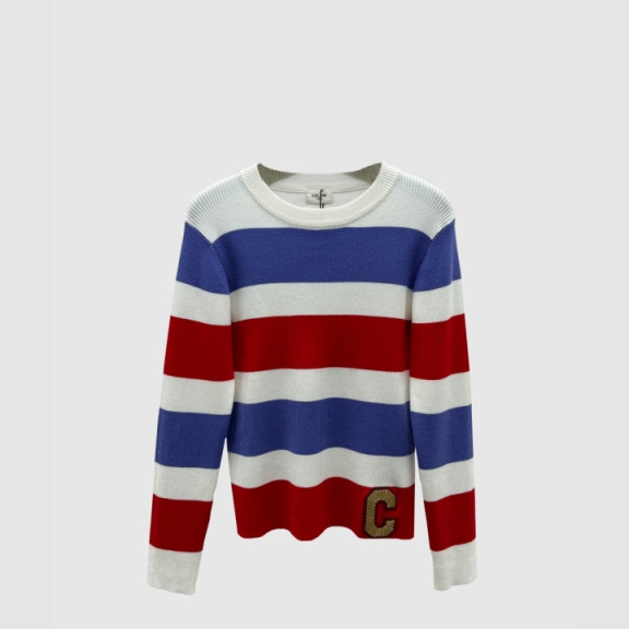 Celine Print Knit Top