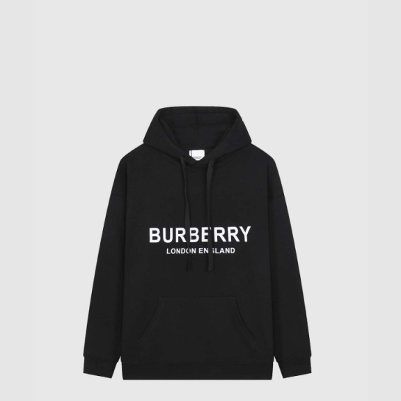 Burberry Logo Print Cotton Hoodie