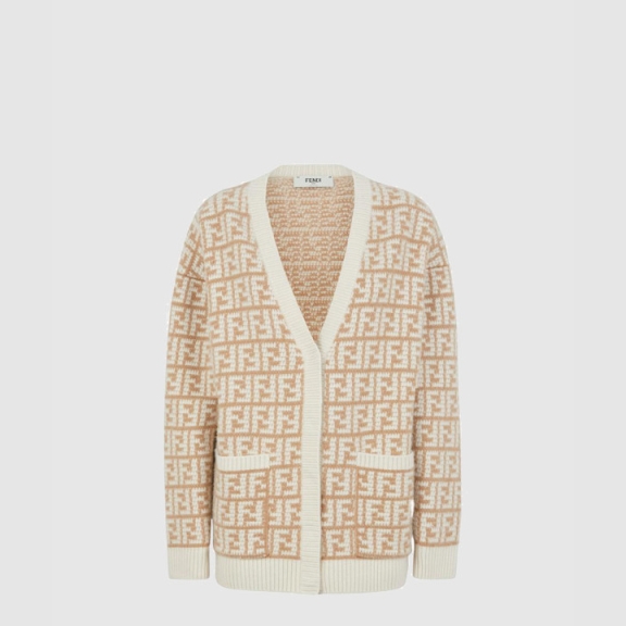 Fendi Logo Long Sleeve Print Coat