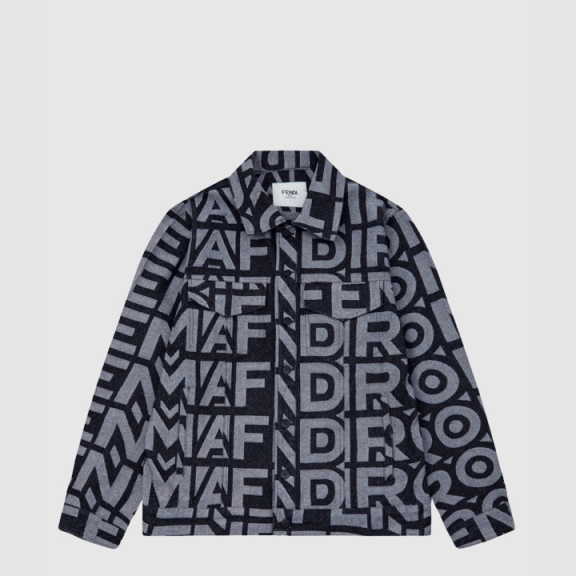Fendi Long Sleeve Print Coat