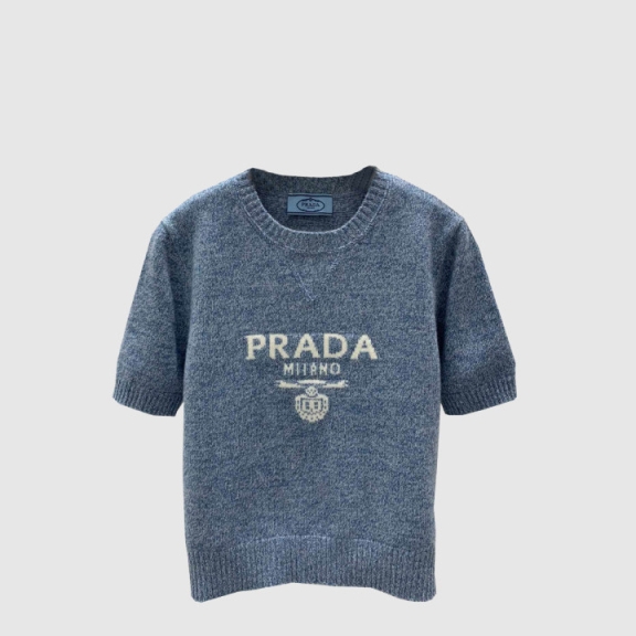 Prada Logo Knit Tops