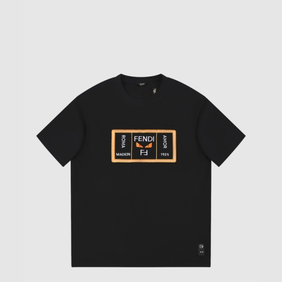 Fendi Logo Print Short Sleeve