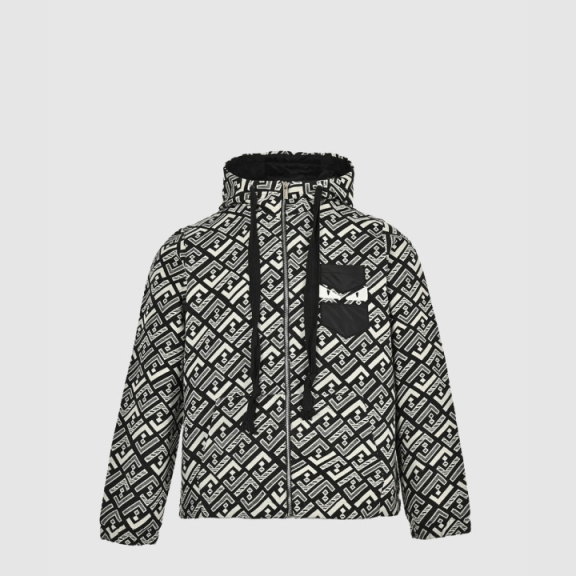 Fendi Logo Print Coat