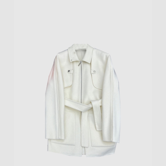 Hermes Logo Knit Coat