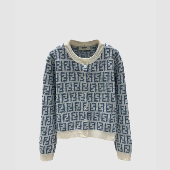 Fendi Logo Knit Coat