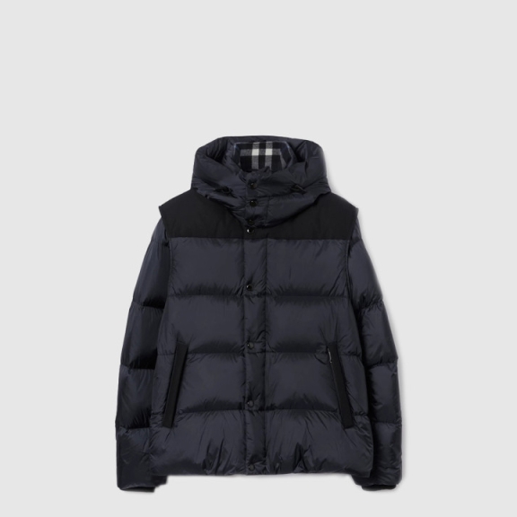 Detachable Sleeve Nylon Puffer Jacket