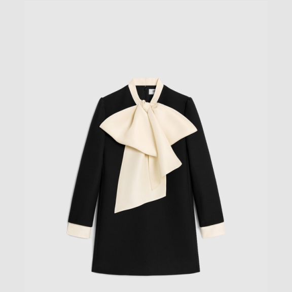 Celine Mini Workwear Dress Double Face Wool Silk