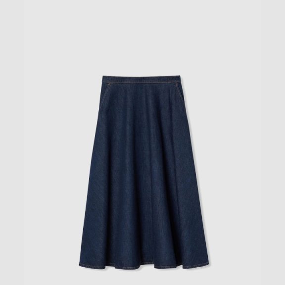 Gucci Cotton Long Denim Skirt