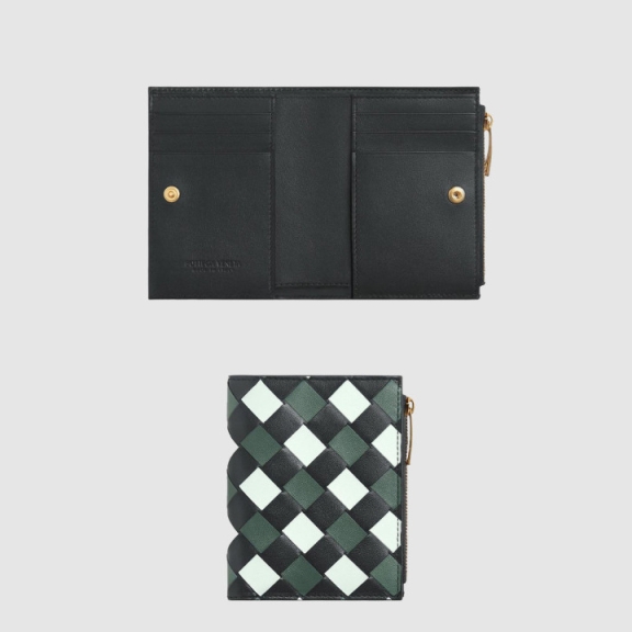 Bottega Veneta Small Cassette Foldable Zipper Wallet 742330