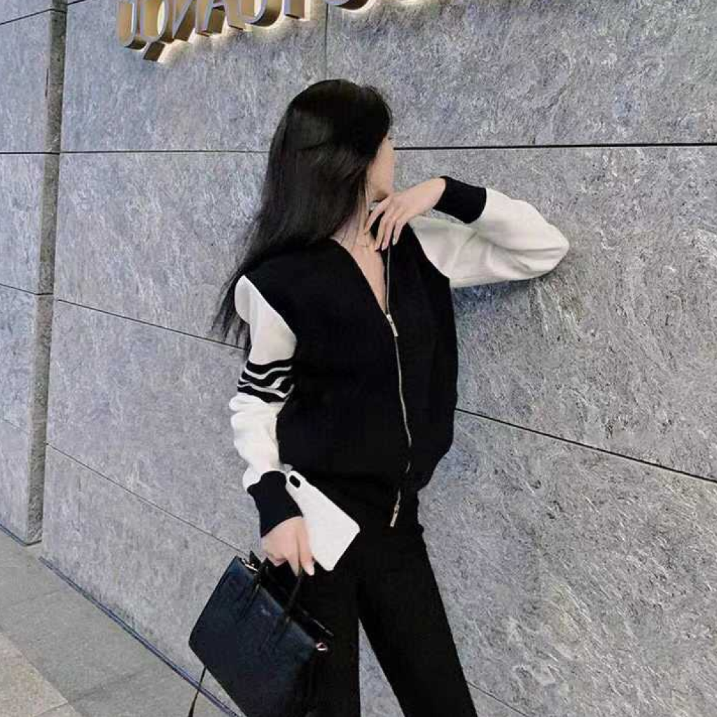 톰브라운 브이넥 배색 집업 014