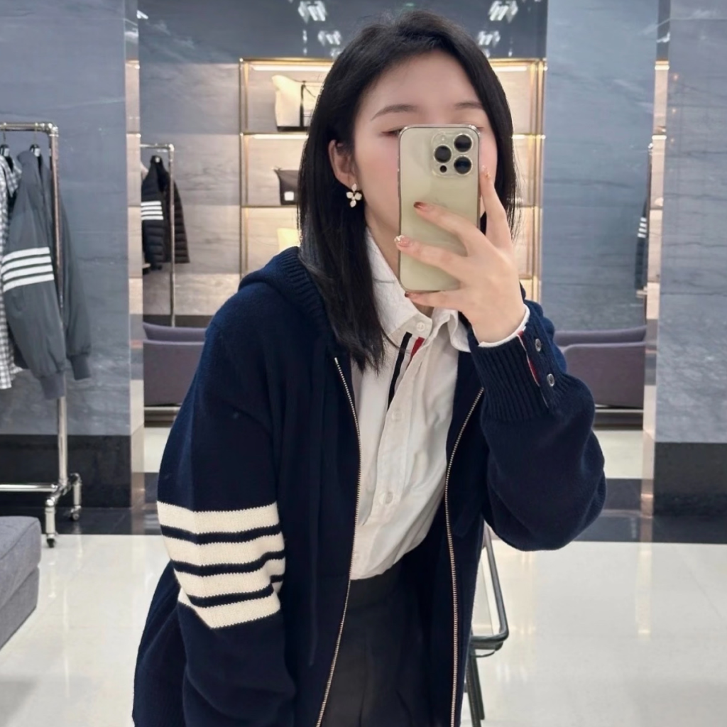 톰브라운 캐시미어 후드 가디건 네이버 003